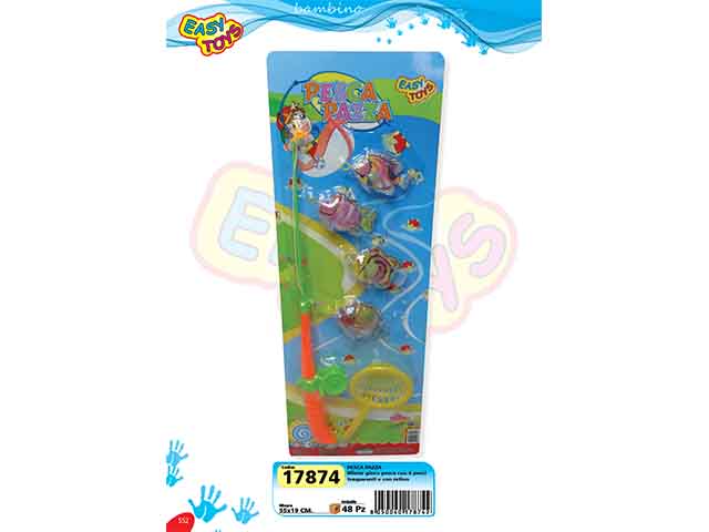 Gioco pesca c/4 pesci 17874