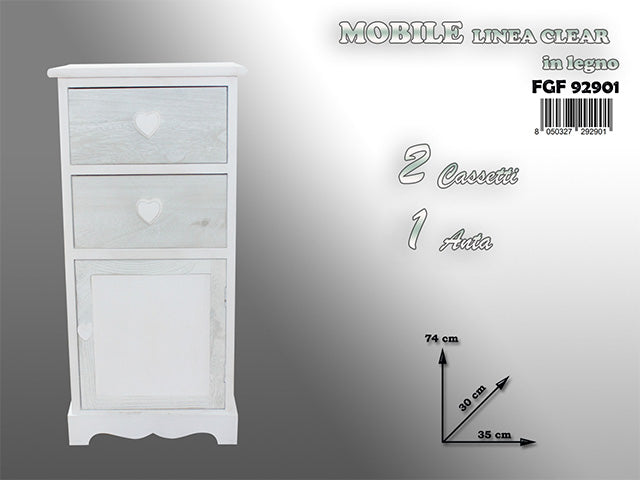 mobile legno 2 cass. + 1 ant. clear