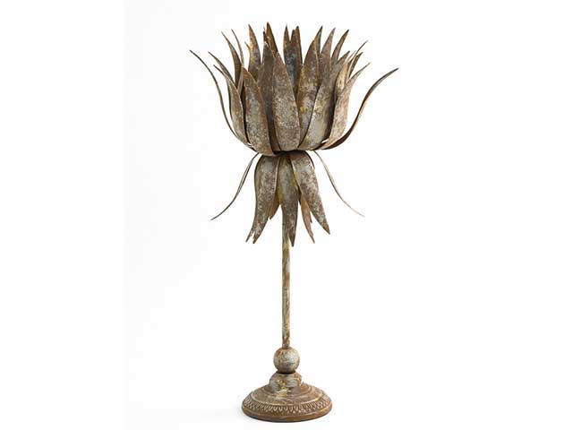 porta candela 20x65cm metallo 128331