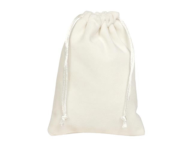 Sacchetto velluto 10x14 cream 3454