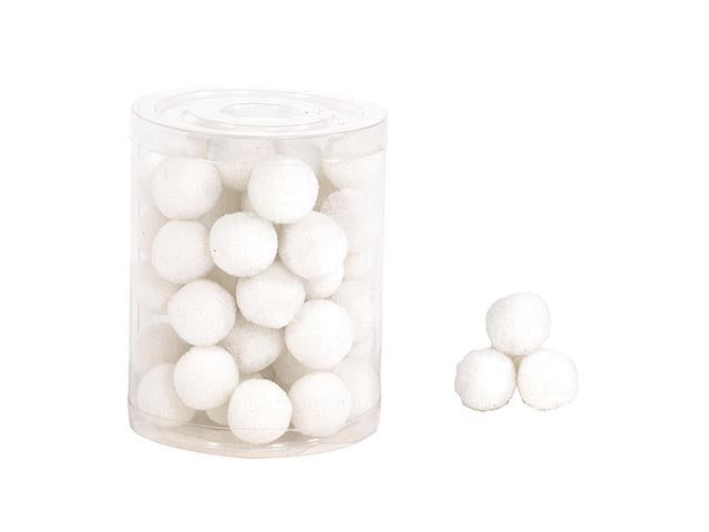 Ponpon 2cm 48pz white b335 01