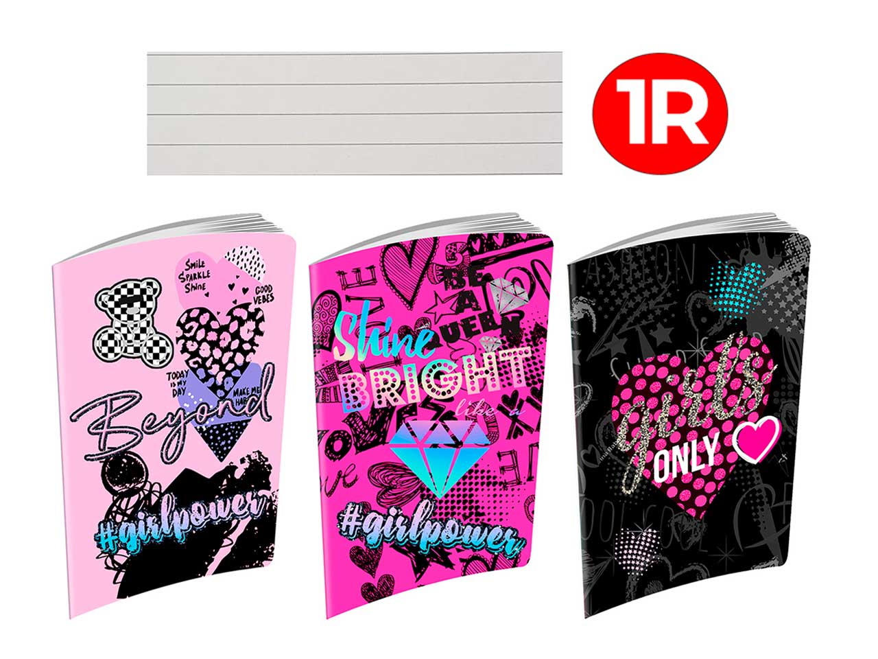 quaderni maxi active rigatura 1r beyond girl - confezione da 10 quaderni