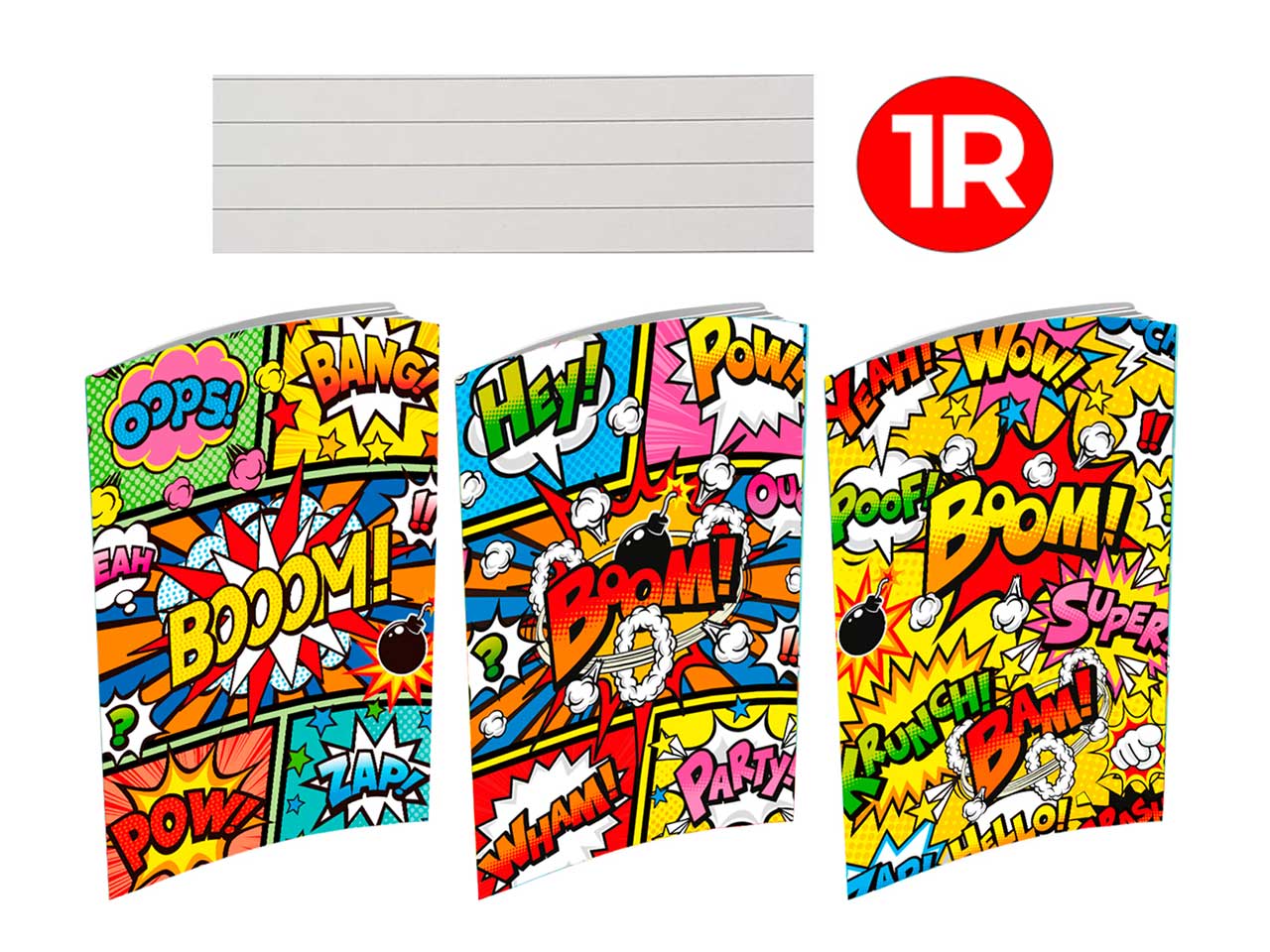 quaderni maxi active rigatura 1r pop art - confezione da 10 quaderni