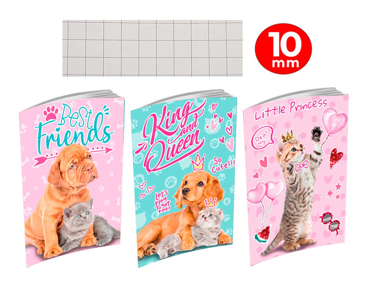 quaderni maxi active rigatura 10mm my puppies - confezione da 10 quaderni