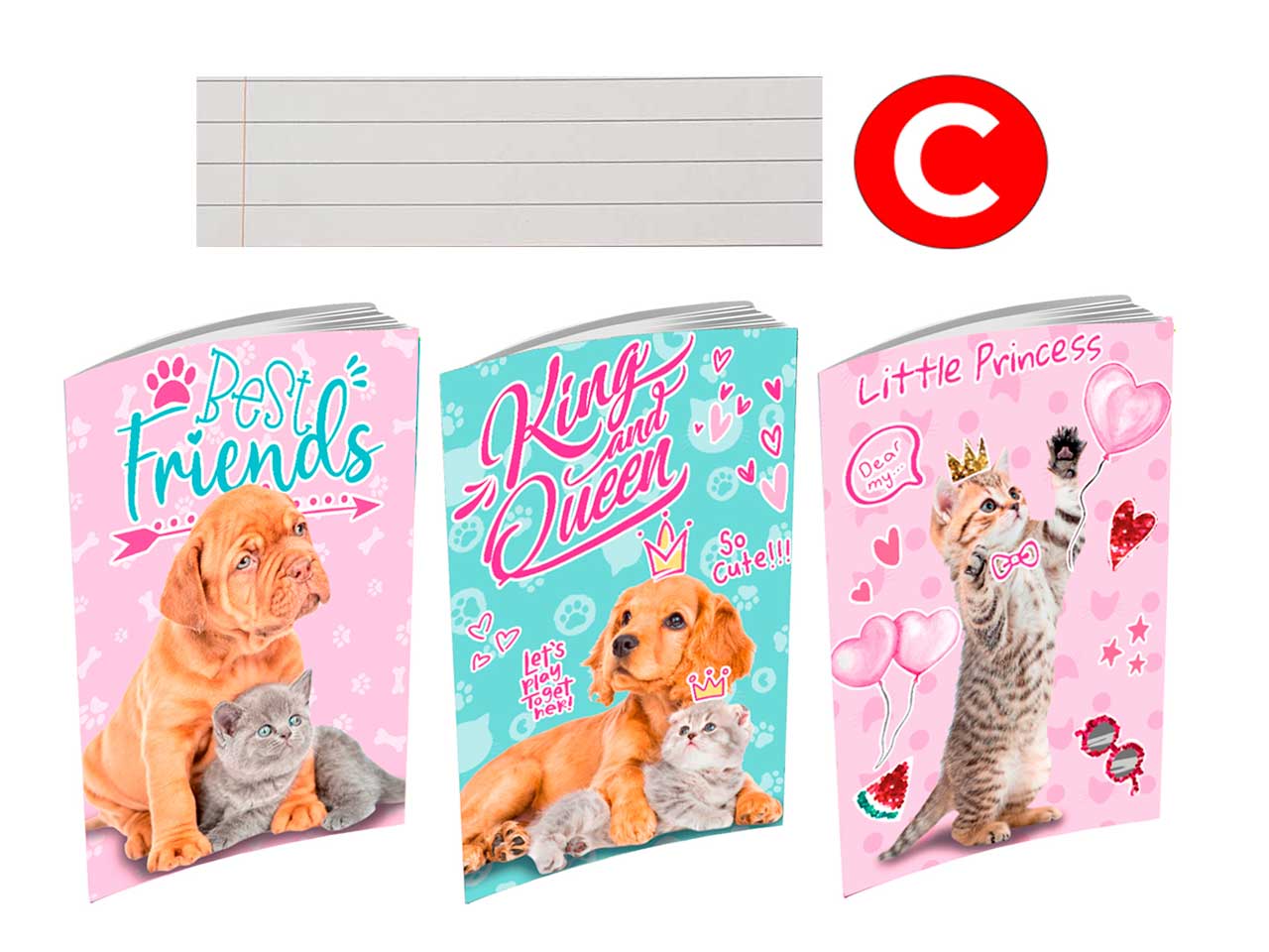 quaderni maxi active rigatura c my puppies - confezione da 10 quaderni