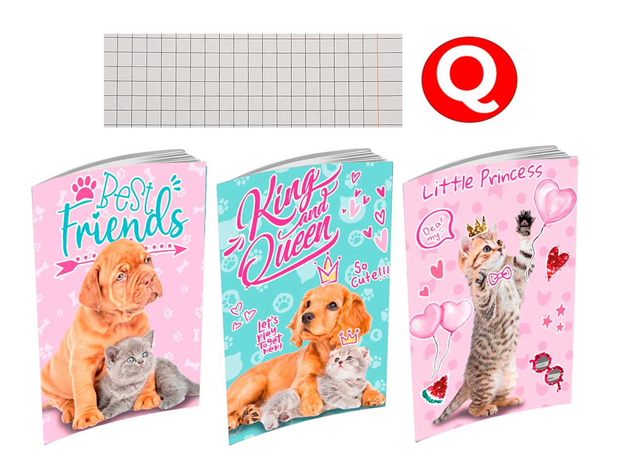 quaderni maxi active rigatura q my puppies - confezione da 10 quaderni