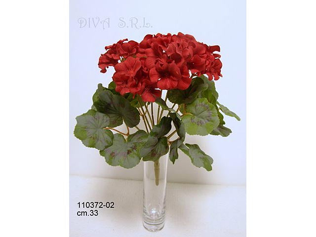 Mazzo gerani rossi 33cm 110372