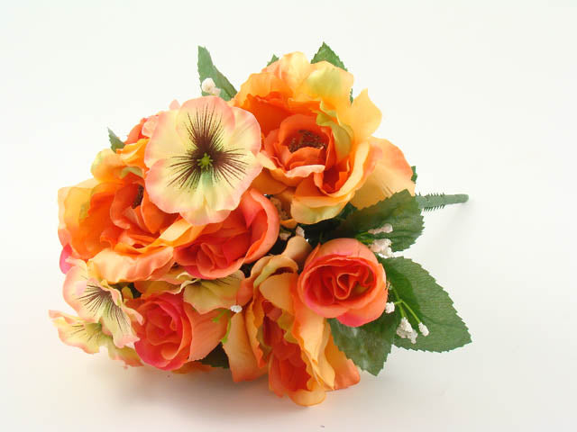 Mazzo rose/panse' pesca 112286