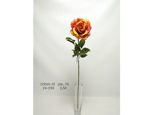 Rosa arancio 70cm 115001