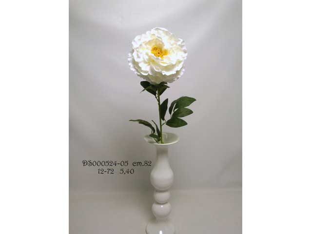 Peonia singola spruzzata colore crema 82cm