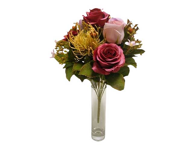 mazzo rose x13 corallo da000283