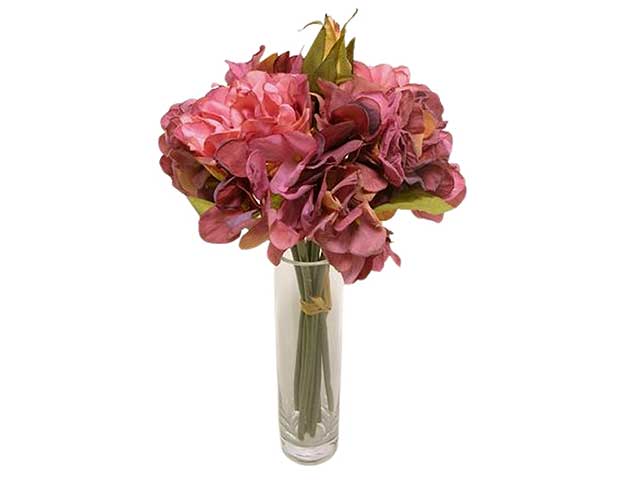 Mazzo rosa/ortensia fucsia 30cm da000179