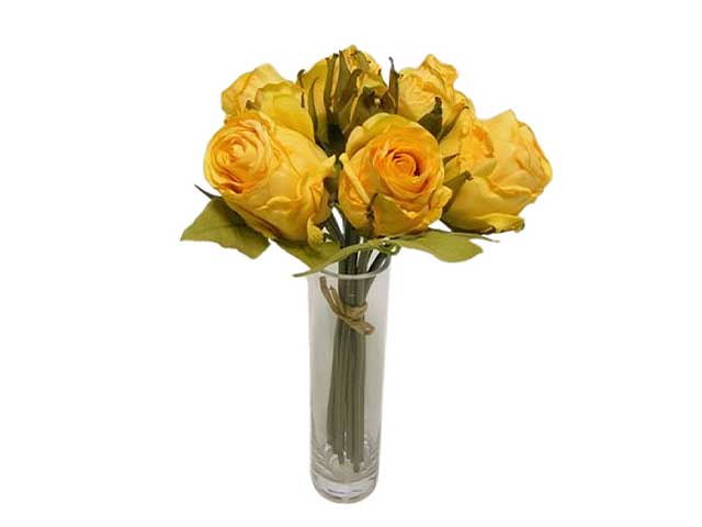 Mazzo rose 30cm giallo da000180