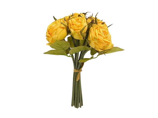 Mazzo rose 30cm giallo da000181