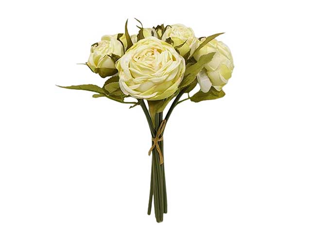 Mazzo rose 30cm avorio da000181
