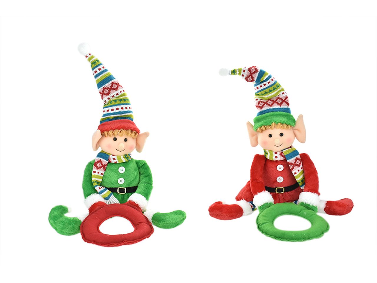 Appendino elfo boy&girl misura 55cm colore rosso e verde