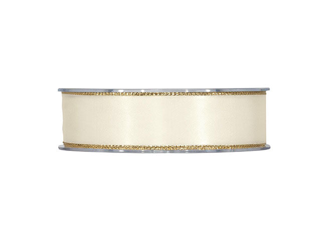 Nastro satin metal 25mmx20mt crema 3357m 02