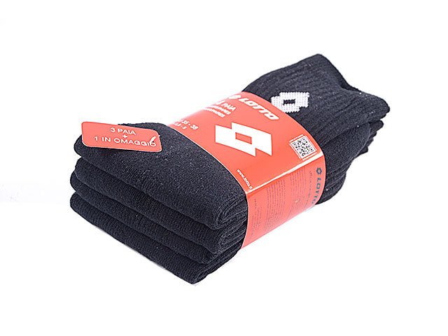 lotto calza tennis 4 pezzi tg.35-38 nera