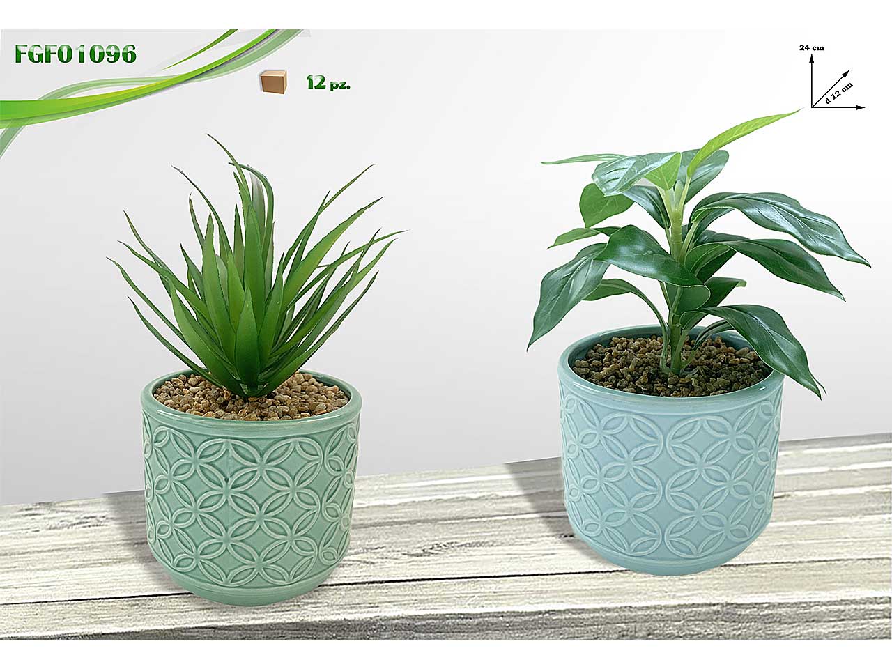 vaso ceramica c/pianta