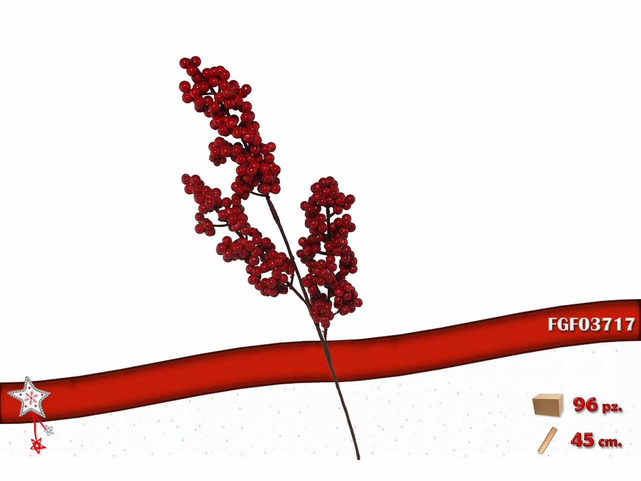 Ramo con bacche rosse 45cm