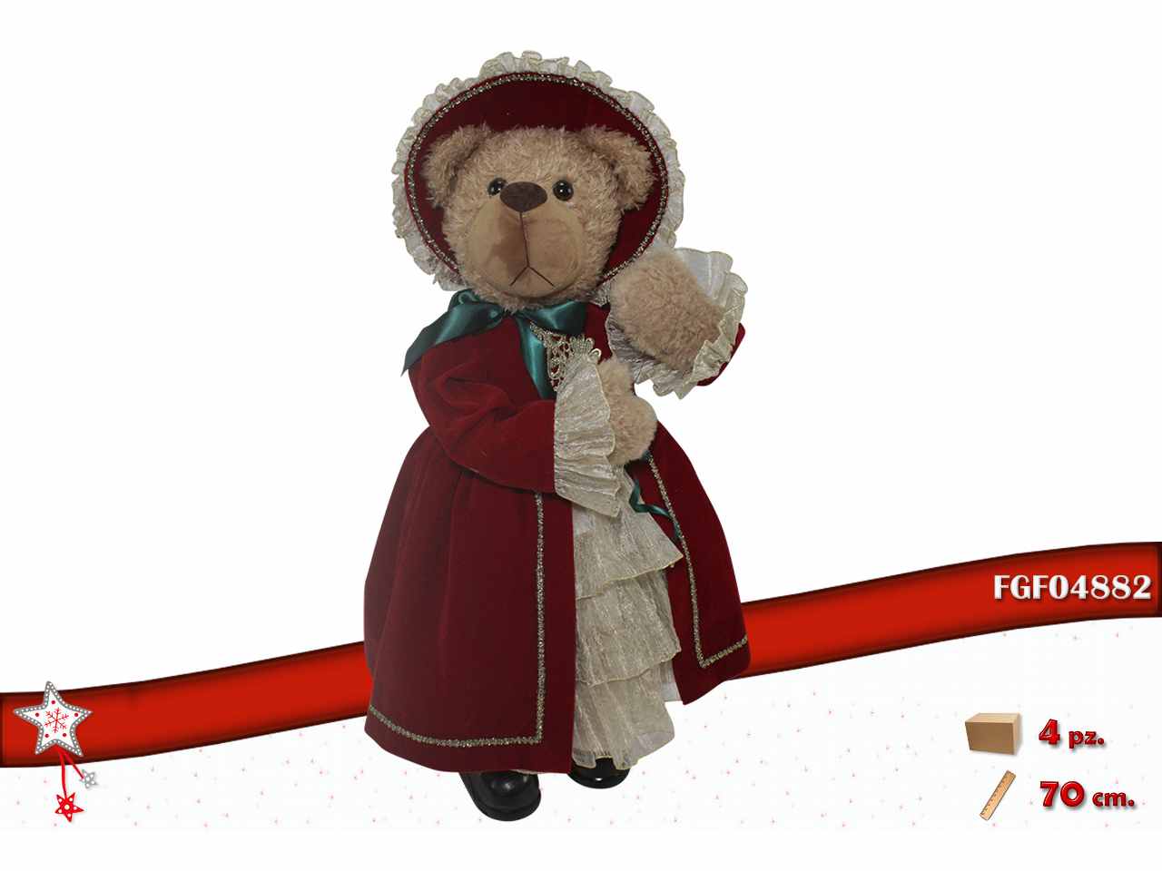 Orso in tessuto girl 70cm