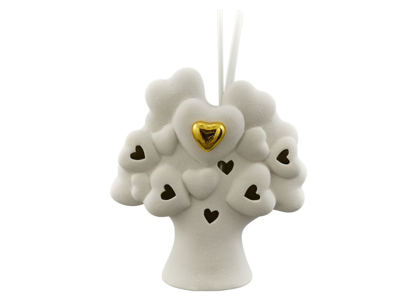 Profumatore albero della vita satinato bianco con led