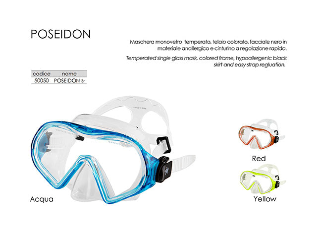 maschera mare poseidon senior