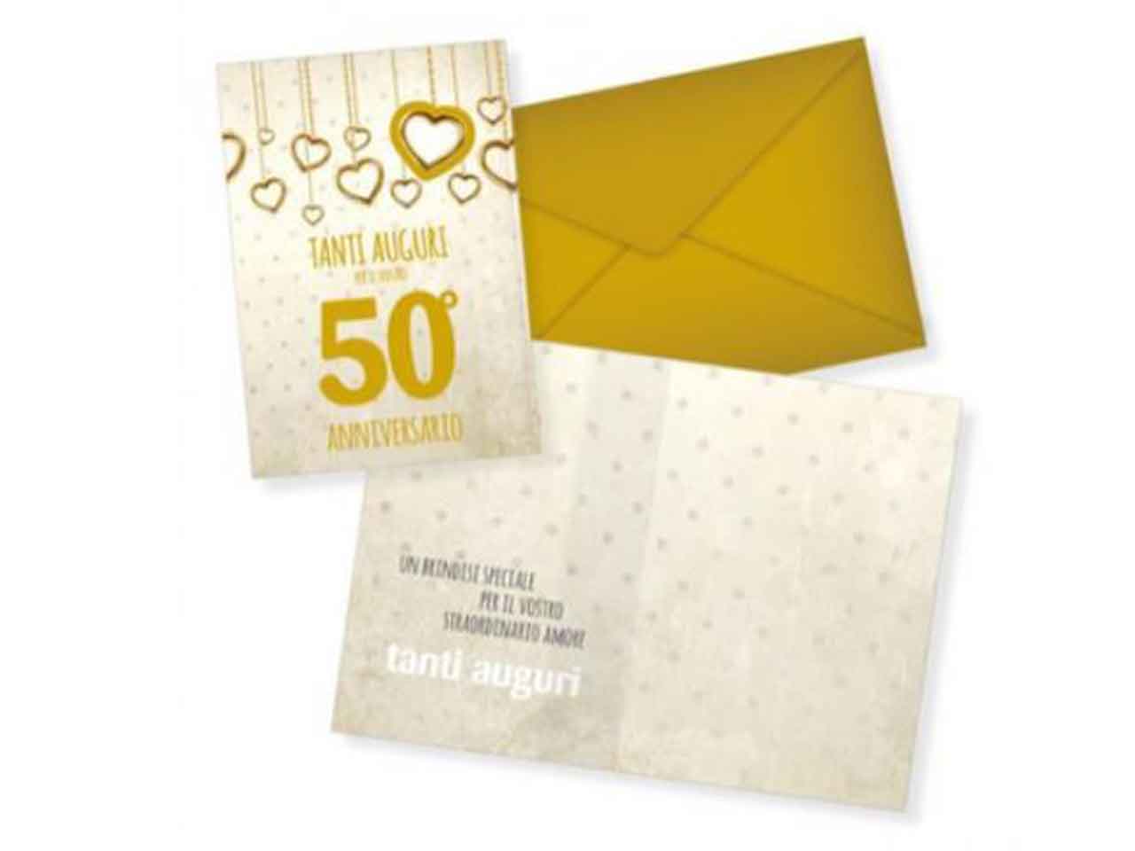 Biglietto felice 50 anniversario