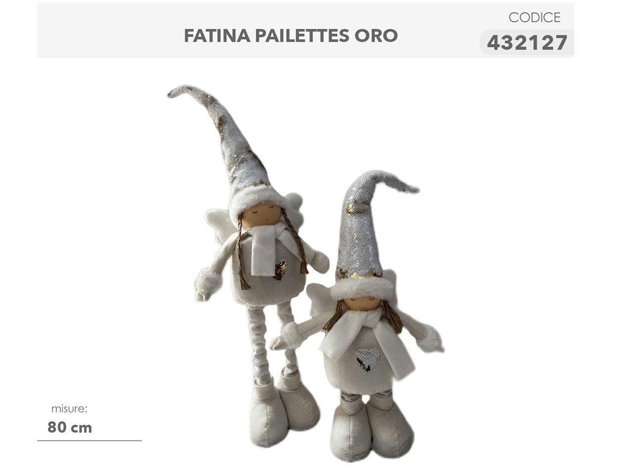 Fatina con paillettes oro 80cm