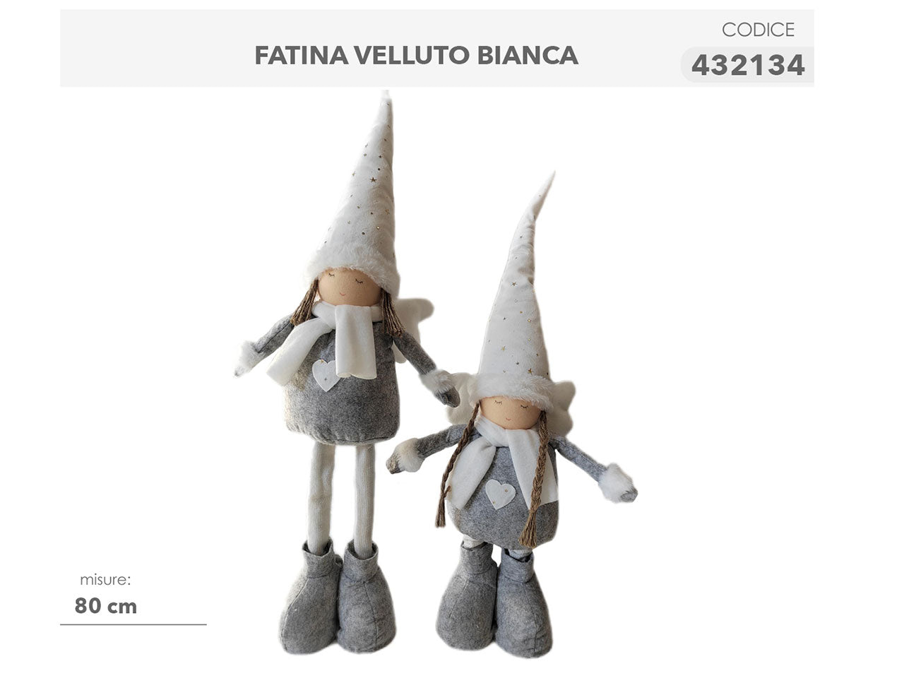 Fatina in velluto bianca 80cm