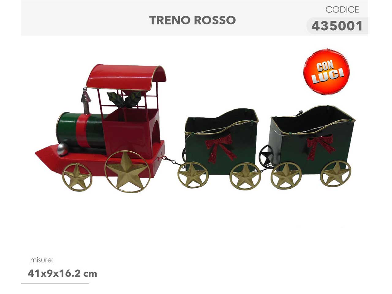 treno rosso 41x9x16.2cm