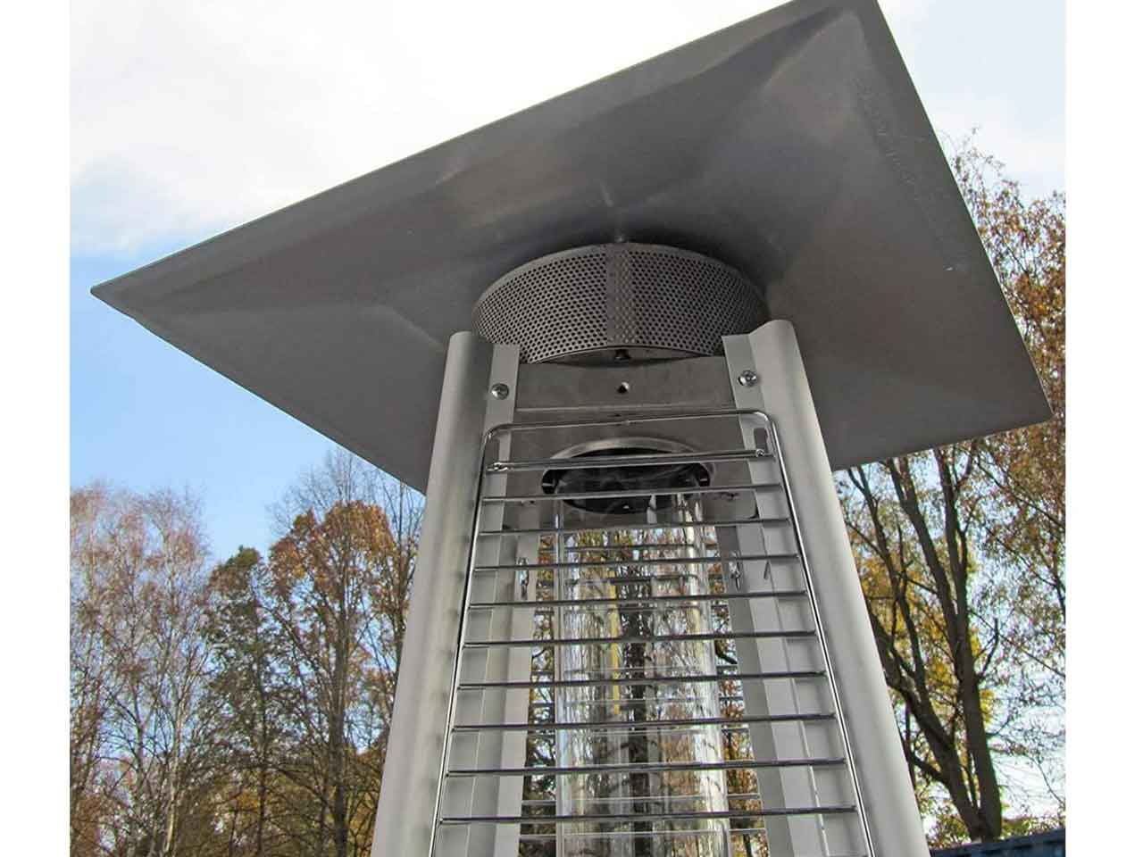 Stufa a gas a piramide in acciaio inossidabile