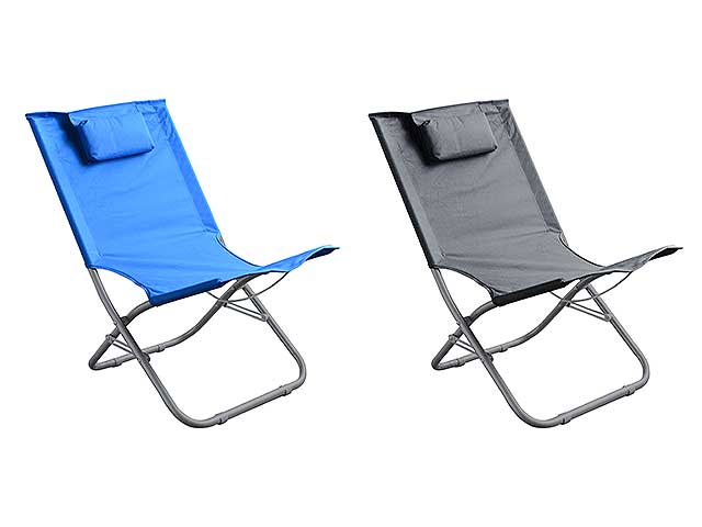 Sedia da mare archetto poliestere in acciaio 71x48x71cm