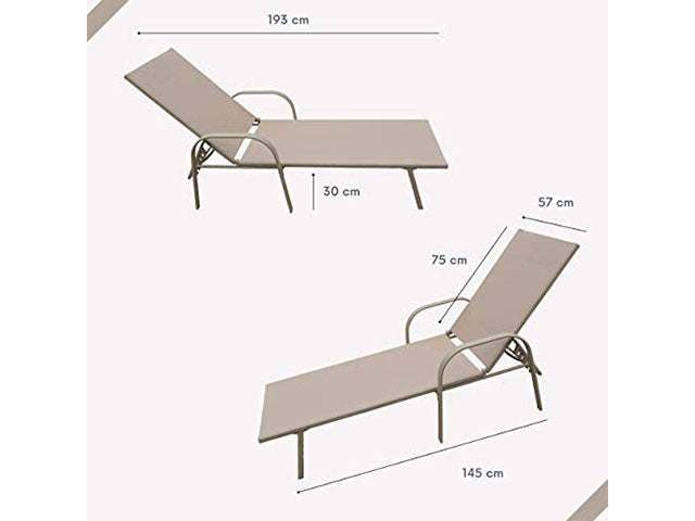 Lettino prendi sole 199x68x31cm