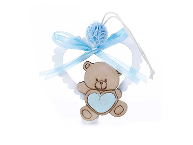 orso magnete c/cuore h.6cm azz.acz585/b