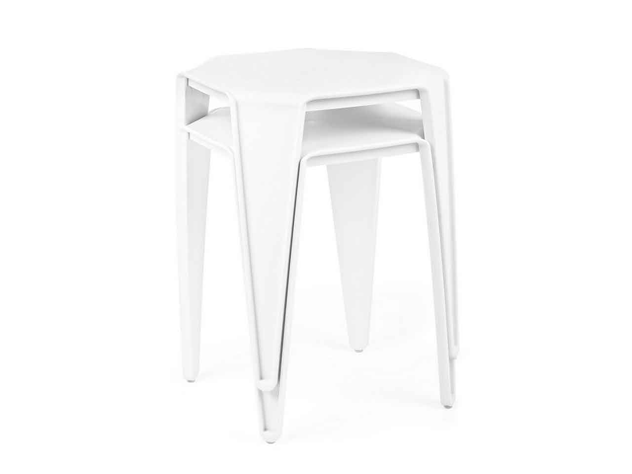 Linea camden sgabello bianco 0730160
