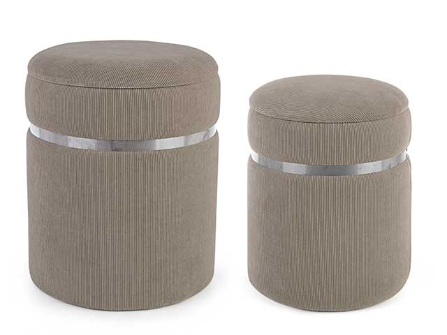 Linea revmira pouf contenitore 2pz coffee 0720397