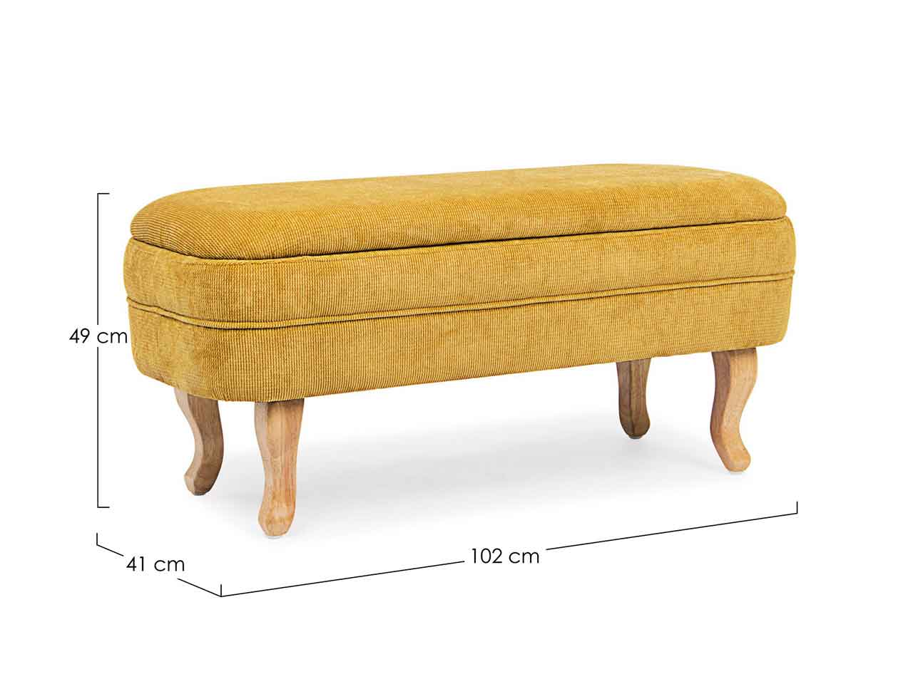 Linea chenille panca con contenitore ocra 0748240