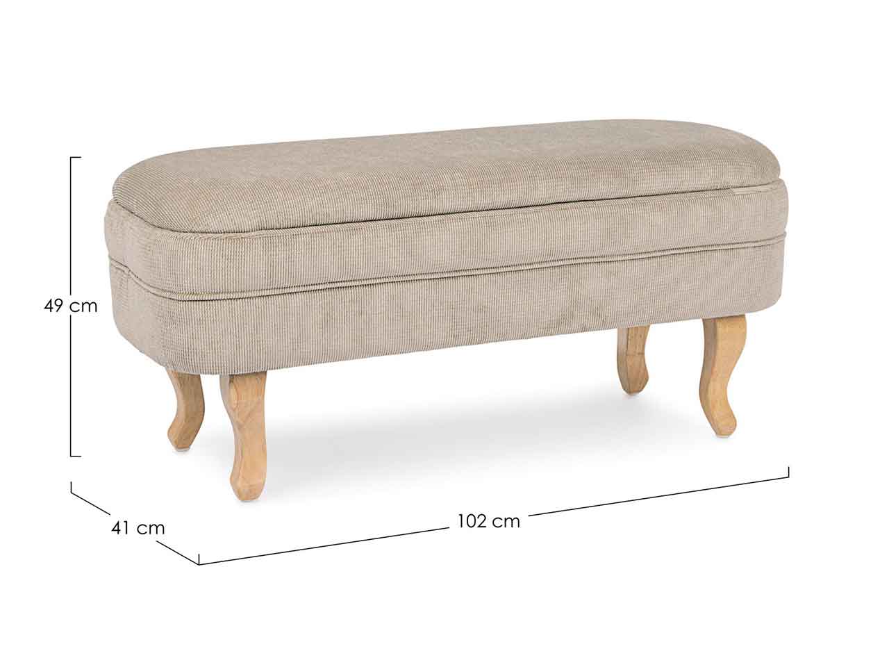 Linea chenille panca con contenitore tortora 0748243