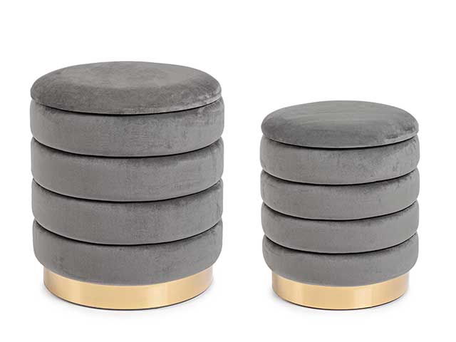 Linea darina pouf conten.2pz grigio 0720593
