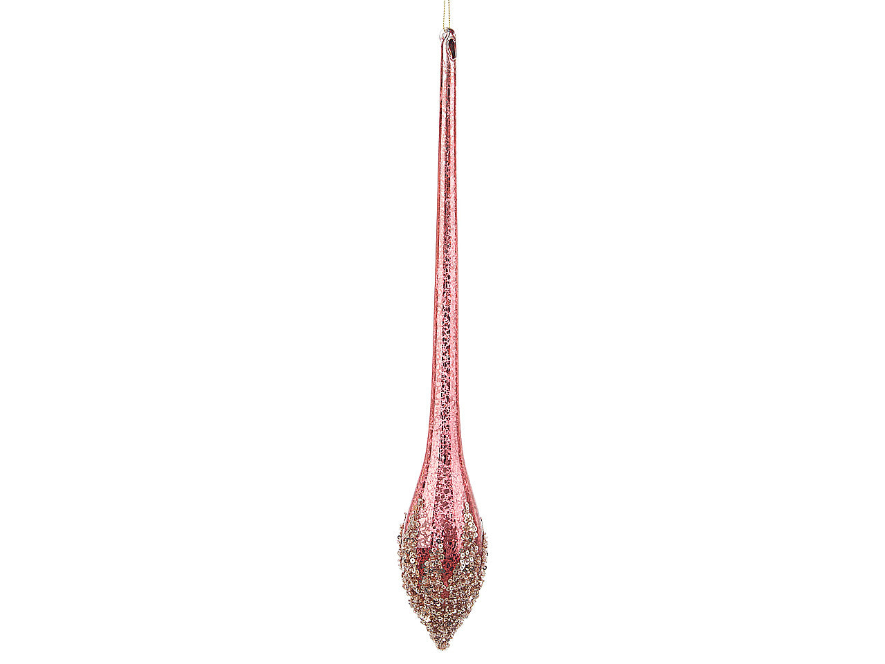 Pendente natalizio goccia triumph burgundy in vetro