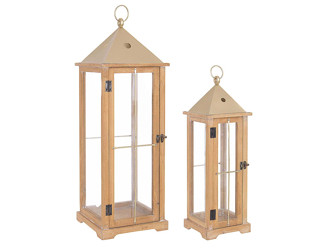 Lanterna beatific alta 2 pezzi oro 0141152