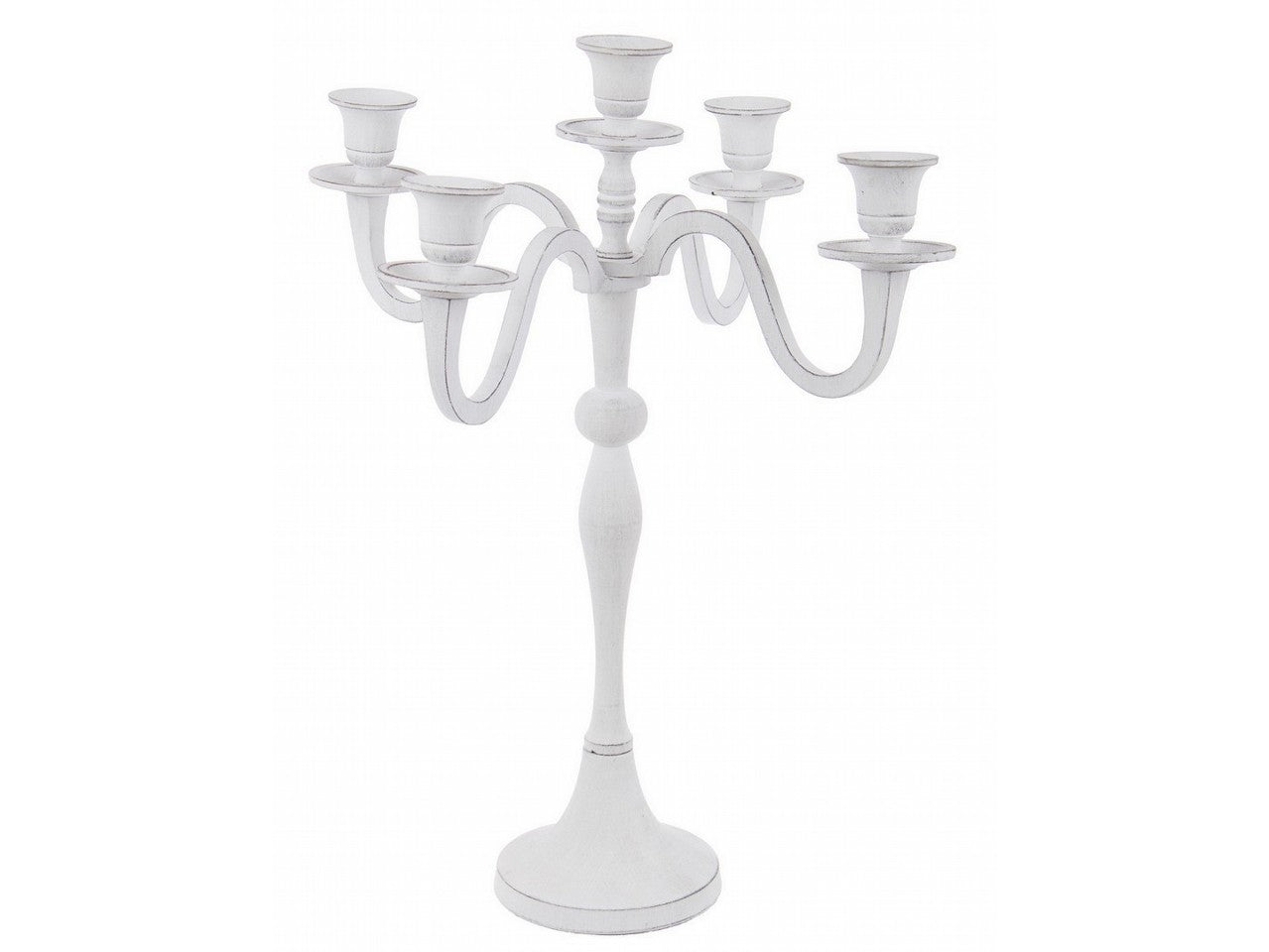 Portacandela norah bianco 5 fuochi h.43cm