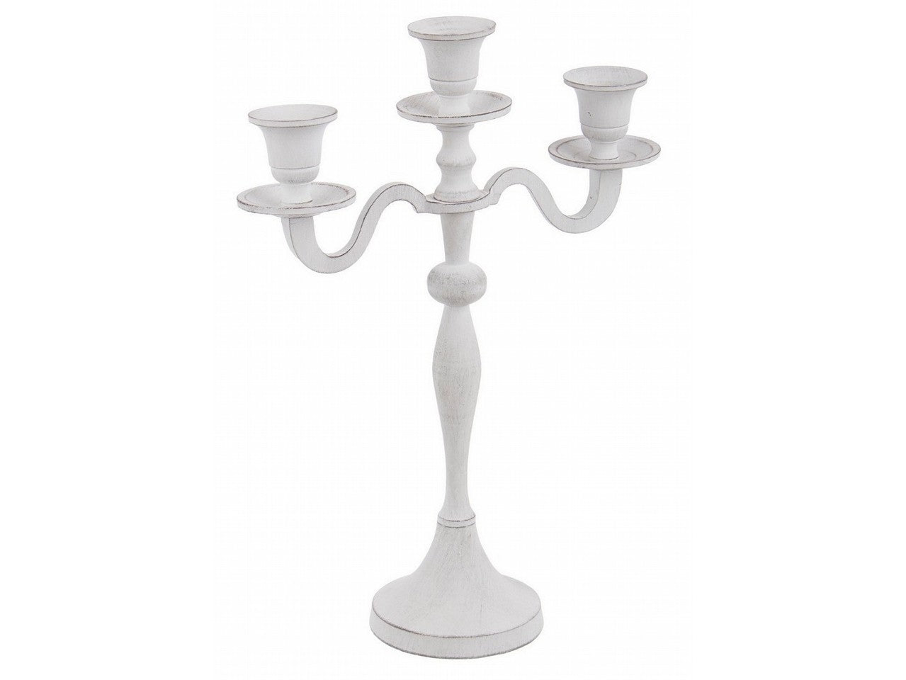 Portacandela norah bianco 3 fuochi h.33cm