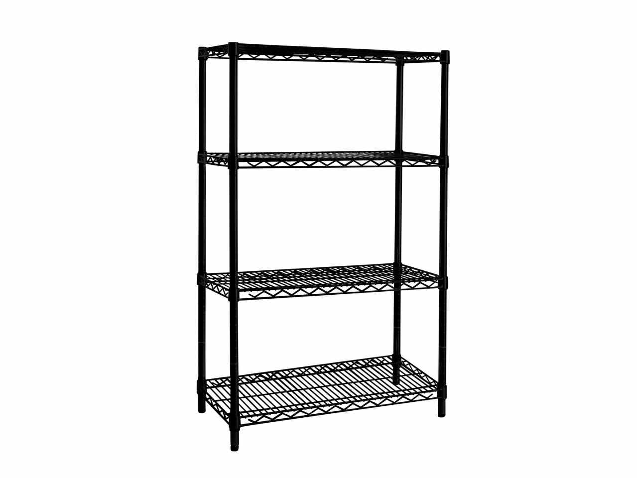 libreria con 4 ripiani linea lux colore nero opaco