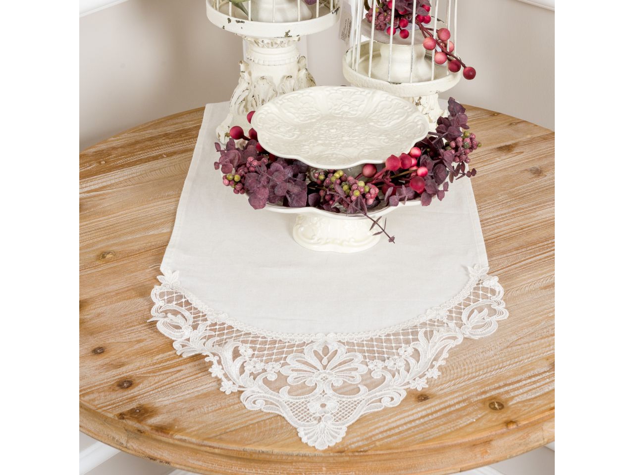 Luna runner bianco 35x130cm
