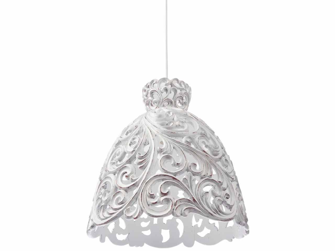 Lampadario bianco 22x9,5xh24cm kl95569