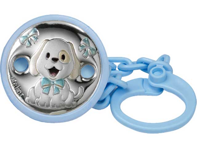 Pinza ciuccio cagnolino celesteae0422/c