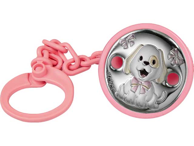 Pinza ciuccio cagnolino rosa ae0422/r