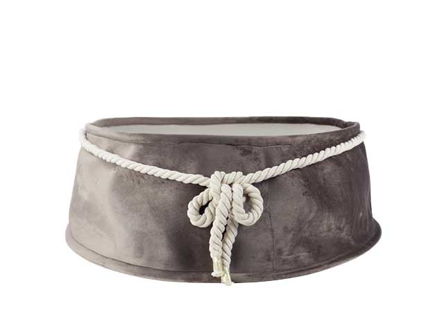Copribase per albero marrone in velluto 65x53x23